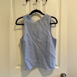 J. Crew Fleur top in linen